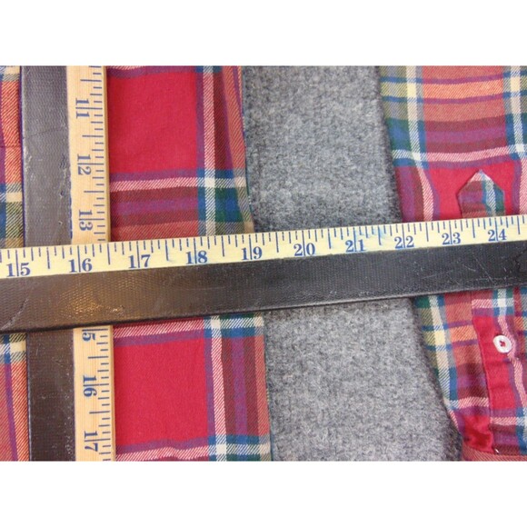 Onward Reserve Flannel Shirt Mens Med Red Green Plaid Camping‎ Outdoors - Picture 7 of 8